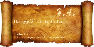 Hangyási Attila névjegykártya