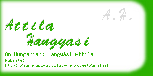 attila hangyasi business card